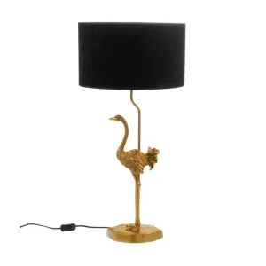 Abat-jour conique Lampe autruche abat jour velours noir