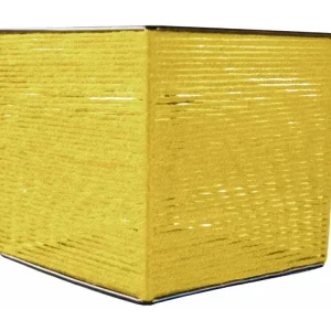 Abat-jour fil coton jaune 20 cm. pour éclairage d'ambiance