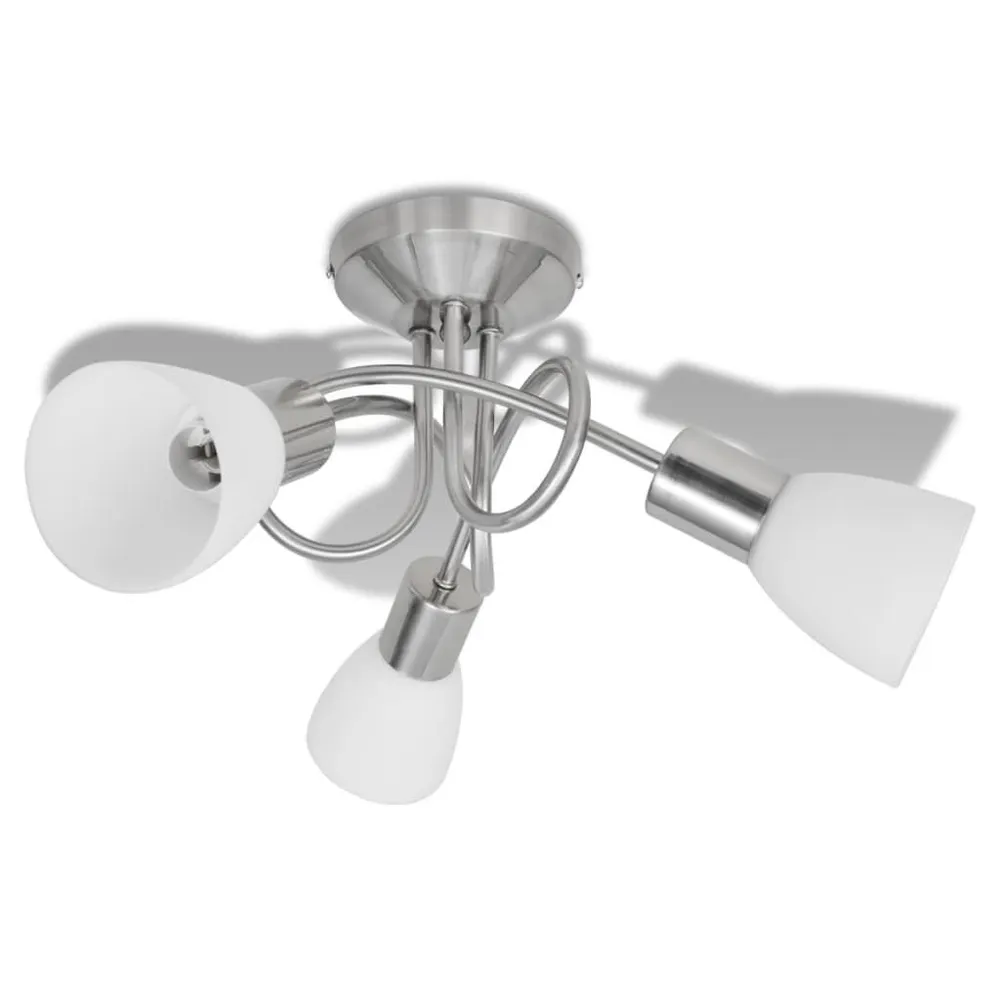 Haute Qualité Plafonnier avec abat-jour en verre pour 3 ampoules E14