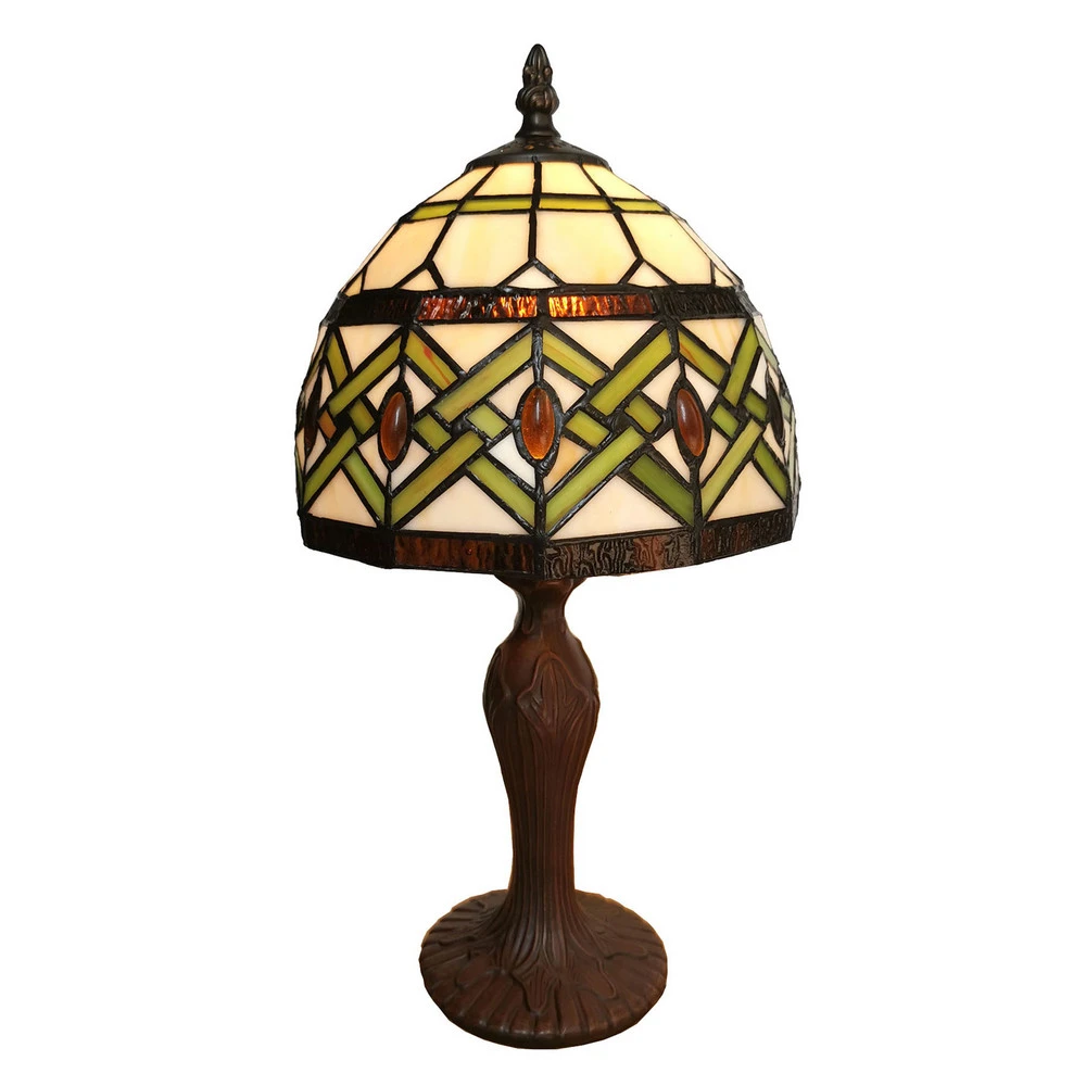 Lampe à poser 6027 abat-jour verre design Tiffany