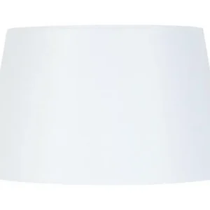 Socle en céramique Abat-jour tissu blanc 30 cm.