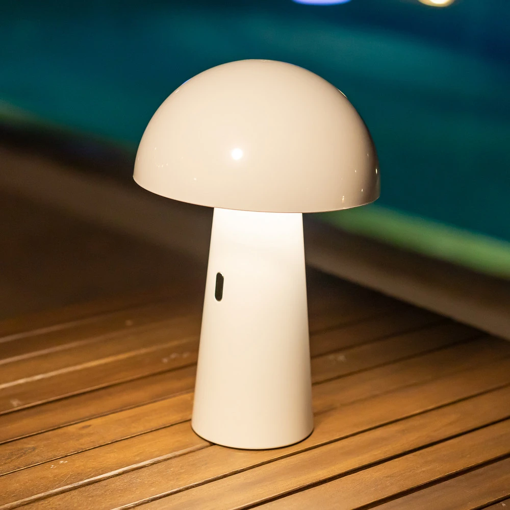 Newgarden Shitake lampe batterie LED IP44 blanche compatible avec système solaire