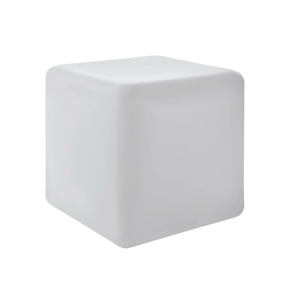 Étanche IP65 Luminaire d'extérieur Bottona cube E27 blanc, 40 x 40cm