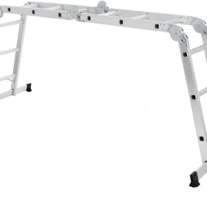 Échelle en alu pliable et multifonctionnelle avec 2 montants résistante à 150kg 12_0000473 pour usage intensif