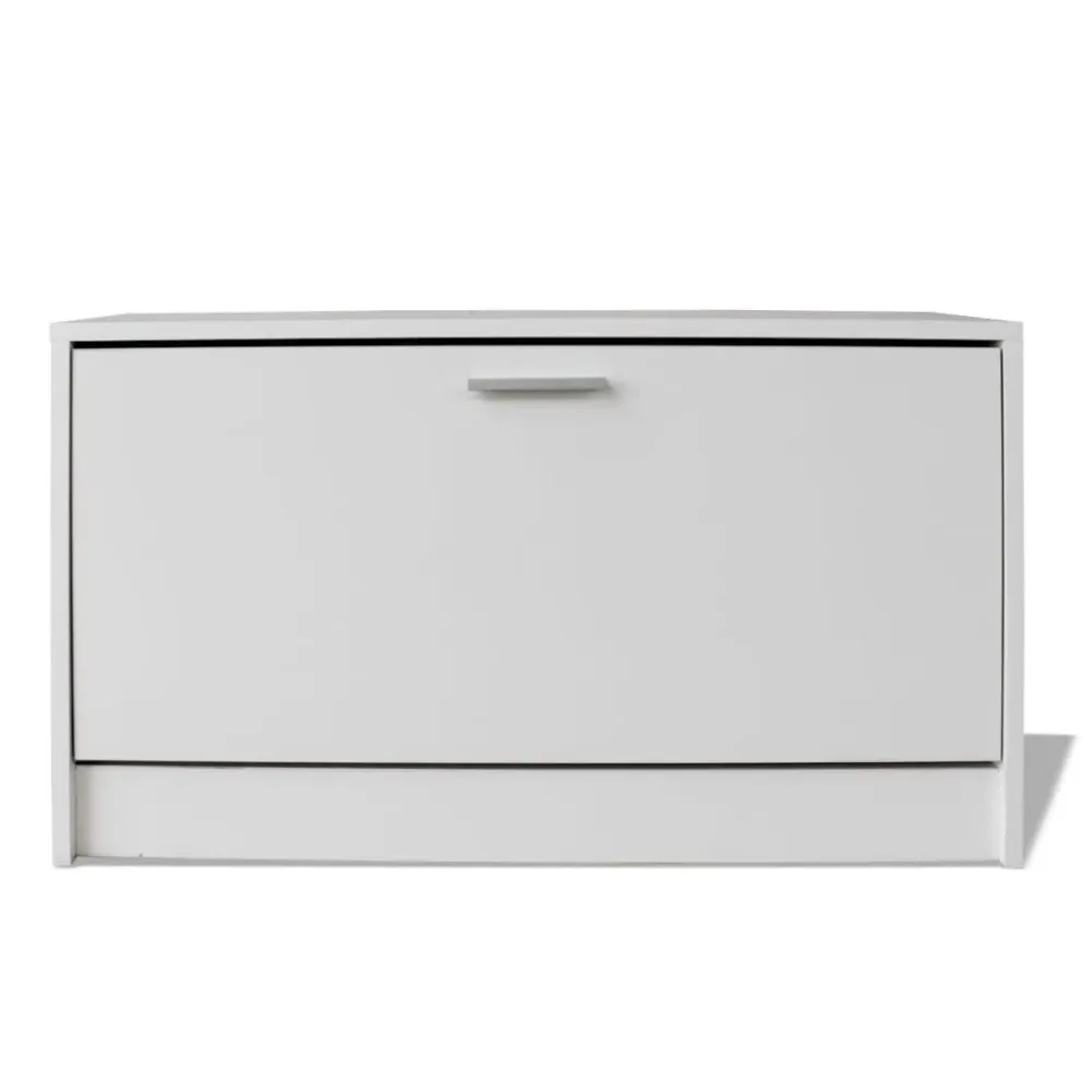 Banc à chaussures bottes commode étagère meuble entrée rangement 80 x 24 x 45 cm blanc 02_0022864 pour Peintures et solvants