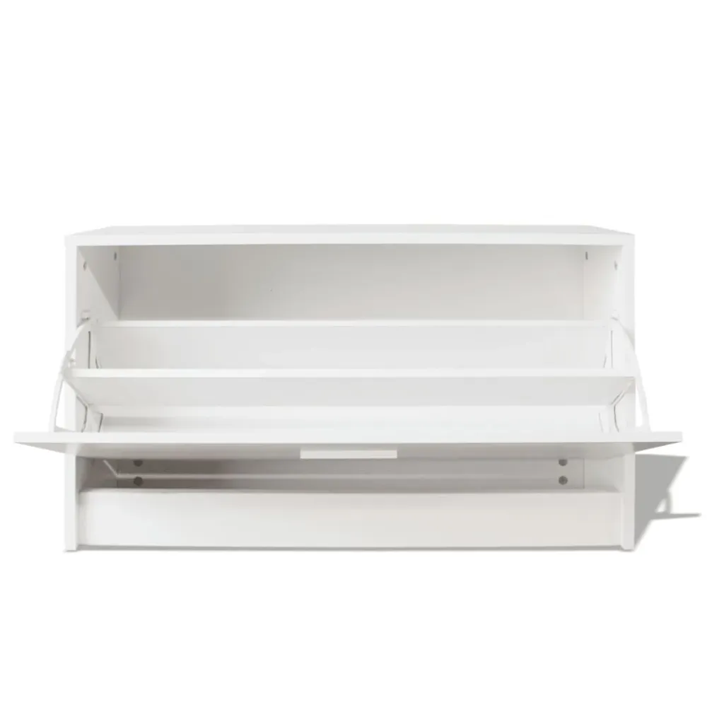 Banc à chaussures bottes commode étagère meuble entrée rangement 80 x 24 x 45 cm blanc 02_0022864 pour Peintures et solvants