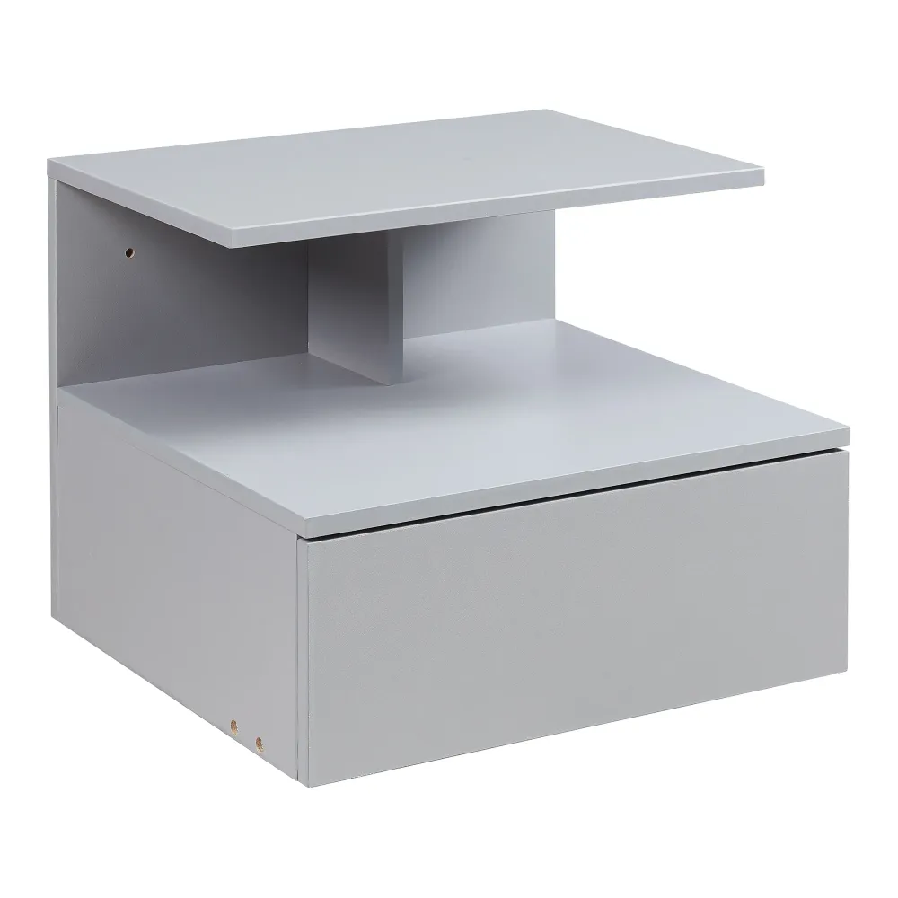 Organisateur à roulettes Étagère design intemporel salon chambre meuble de rangement murale 40 x 35 x 31 cm gris manifeste...