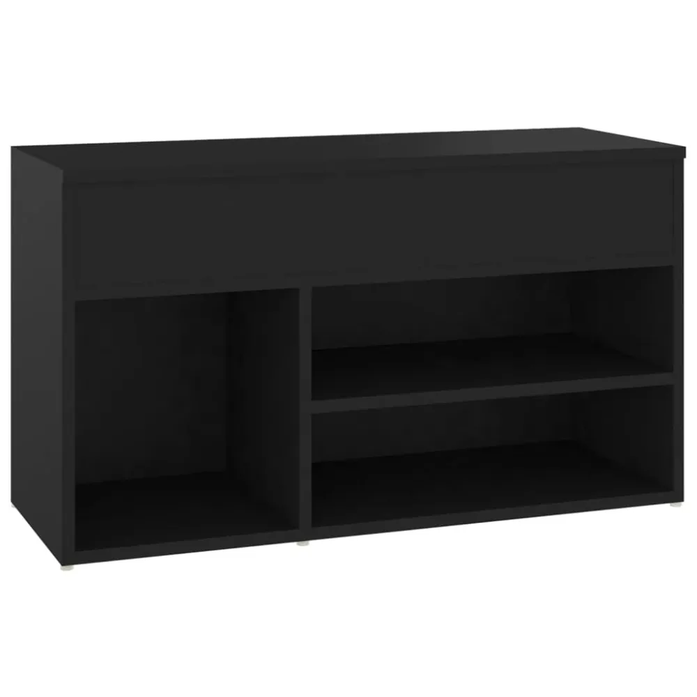 Rangement pour vélos Banc à chaussures bottes commode étagère meuble entrée rangement 80 x 30 x 45 cm bois d’ingénierie no...
