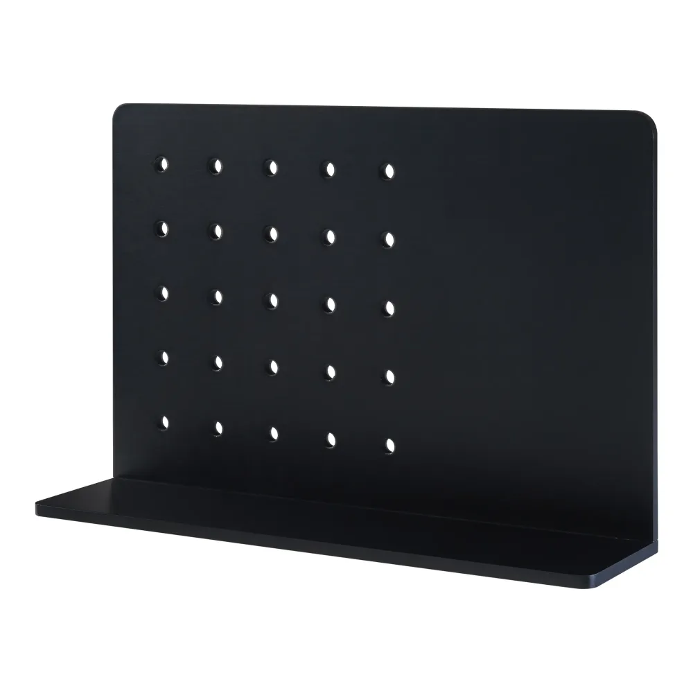 Étagère design intemporel salon chambre meuble de rangement murale 60 x 15 x 40 cm noir 03_0011238 Plastique résistant