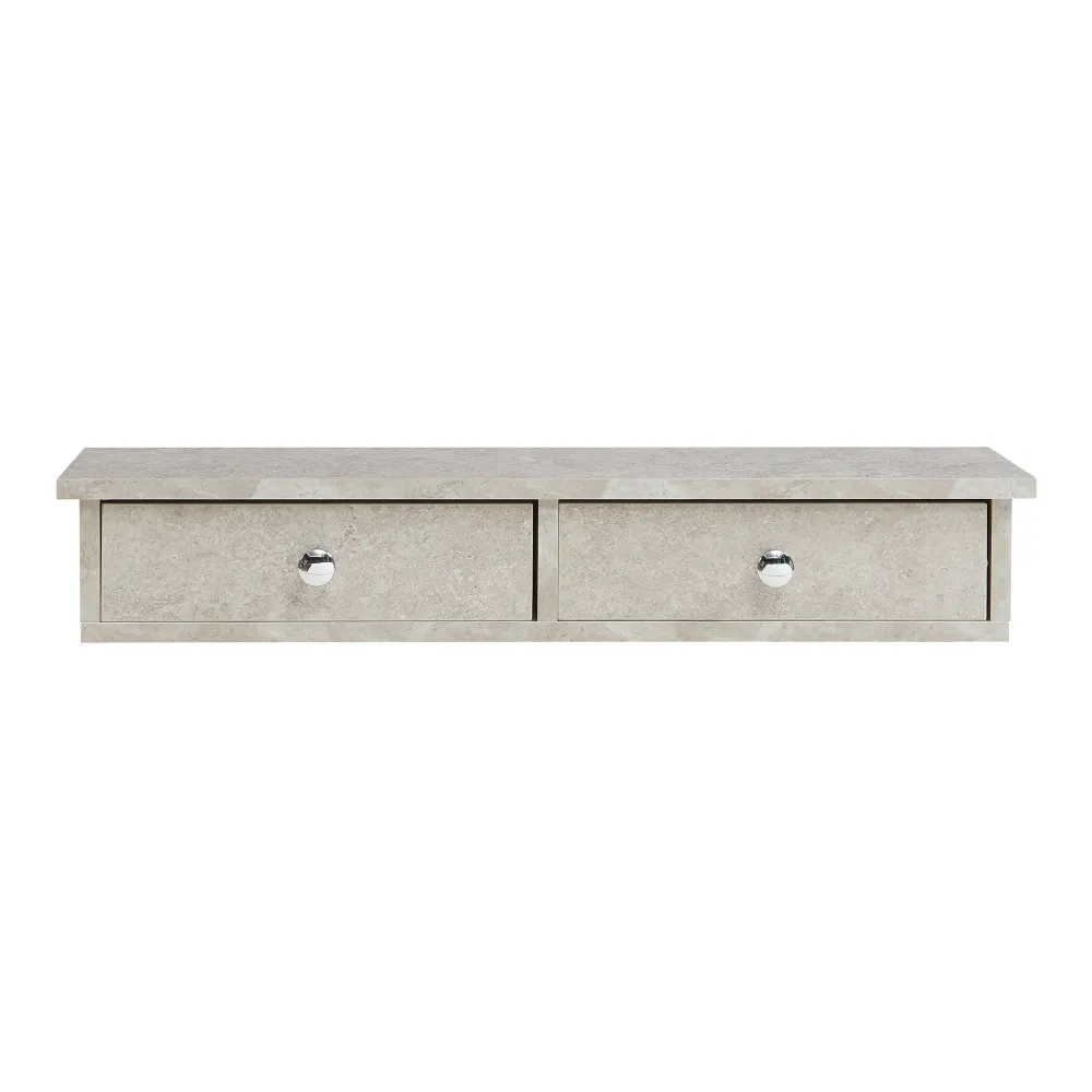 Étagère design intemporel salon chambre meuble de rangement murale 10 x 60 x 15 cm MDF gris 03_0011244 Facile à assembler