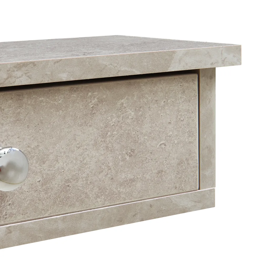Étagère design intemporel salon chambre meuble de rangement murale 10 x 60 x 15 cm MDF gris 03_0011244 Facile à assembler