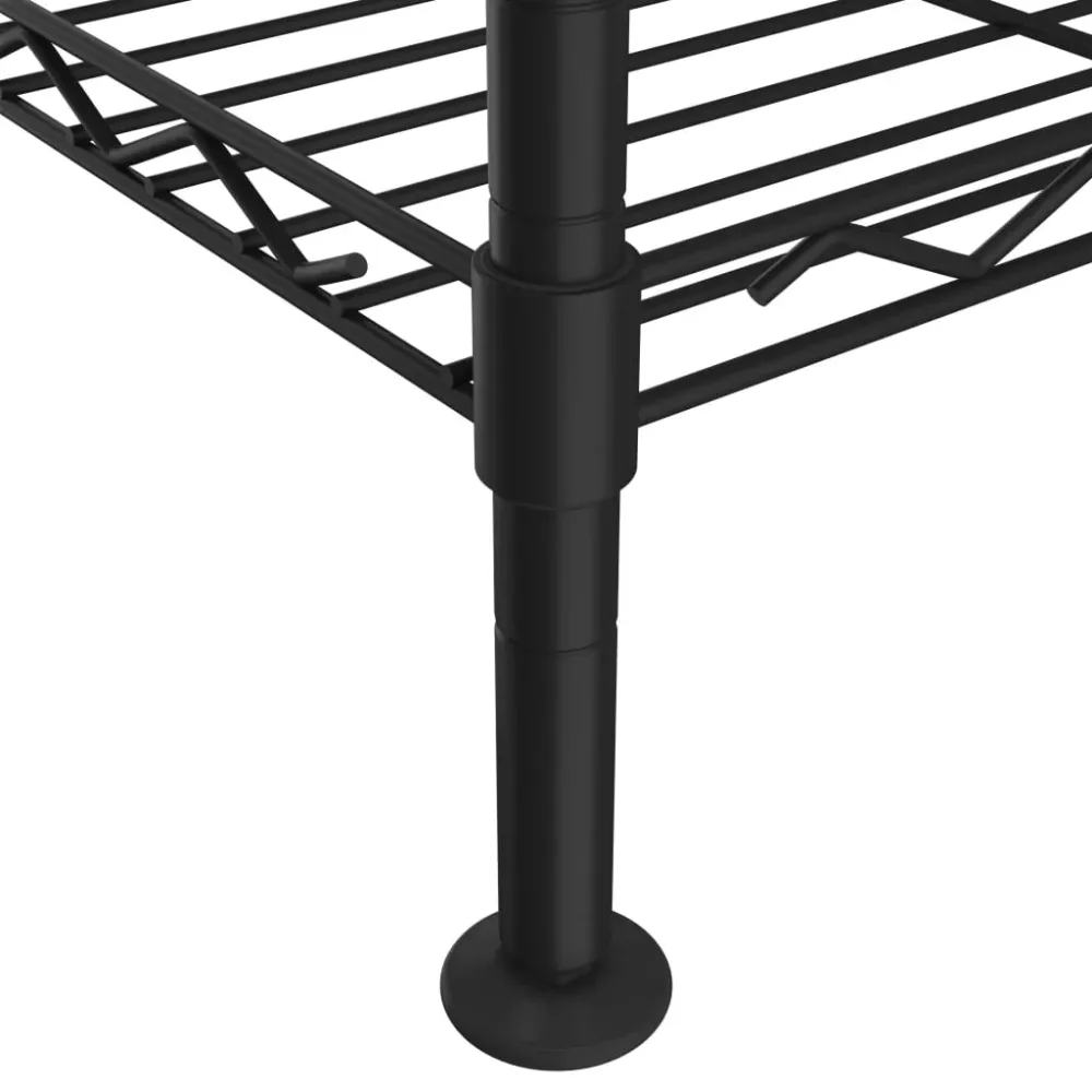 Étagère de rangement 3 niveaux 60 x 35 x 76 cm 150 kg noir 02_0045690 Facile à assembler
