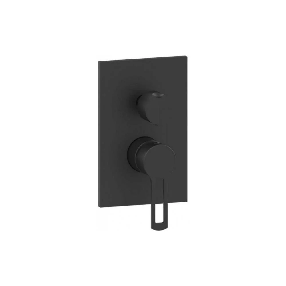 Mitigeur encastré avec déviateur 3 sorties série Ringo modèle RIN019NO/M couleur noir mat Paffoni