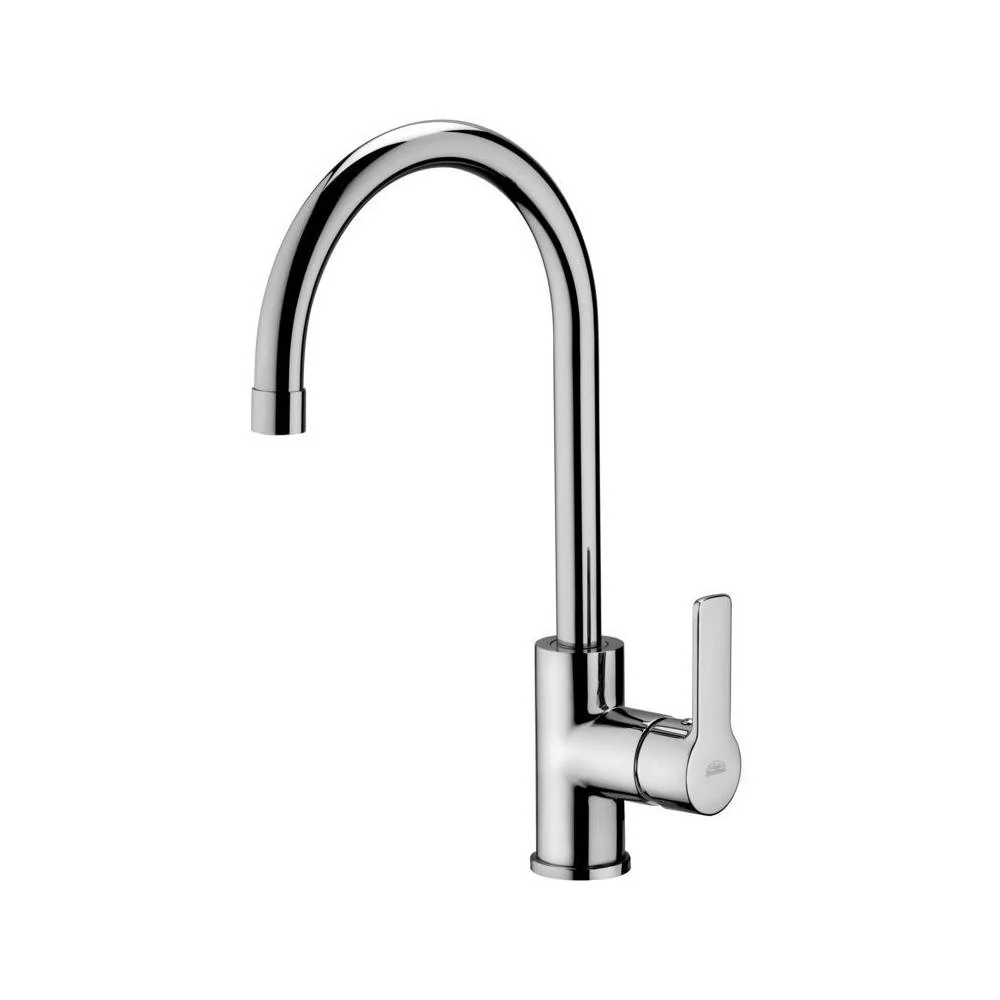 Mitigeur évier cuisine monocommande avec bec parapluie orientable série Red modèle RED180CR chromé Paffoni