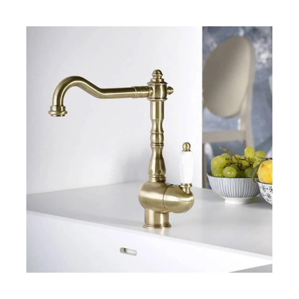 Mitigeur évier série Melissa modèle FME181BR cuivre étain Paffoni