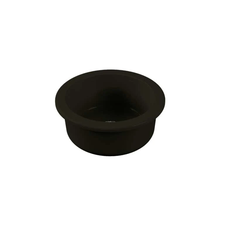 Vasque évier de cuisine à encastrer en surface Ronde diamètre 45 cm en céramique Noire Brillante Galassia