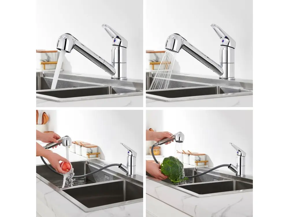 Évier Cuisine 2 Bac 75x45x19cm,Encastré/ à Poser avec Distributeur de Savon+Mitigeur Cuisine avec Douchette Extractible Ro...