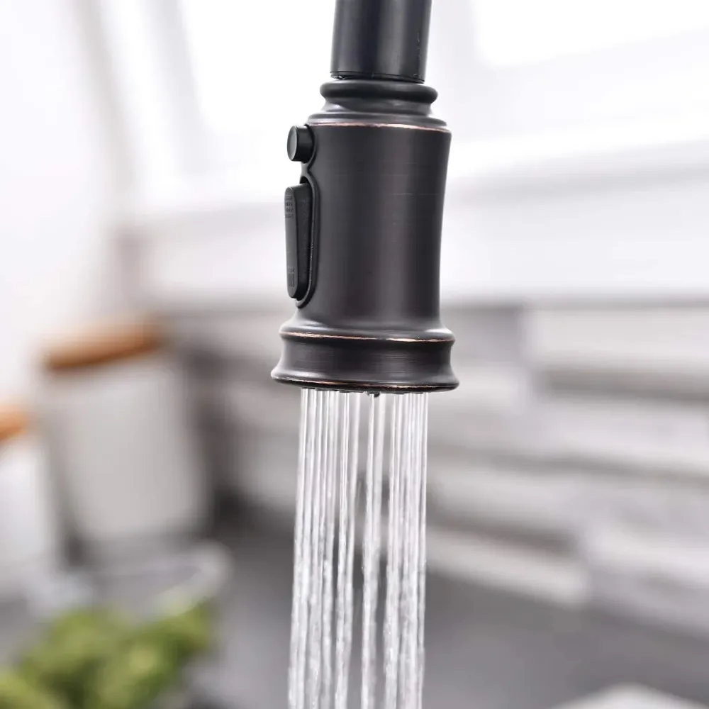 APPASO 3-Fonction Pull Down Kitchen Robinet Spray Tête Remplacement Huile frottée Cuivre étain APSP135ORB