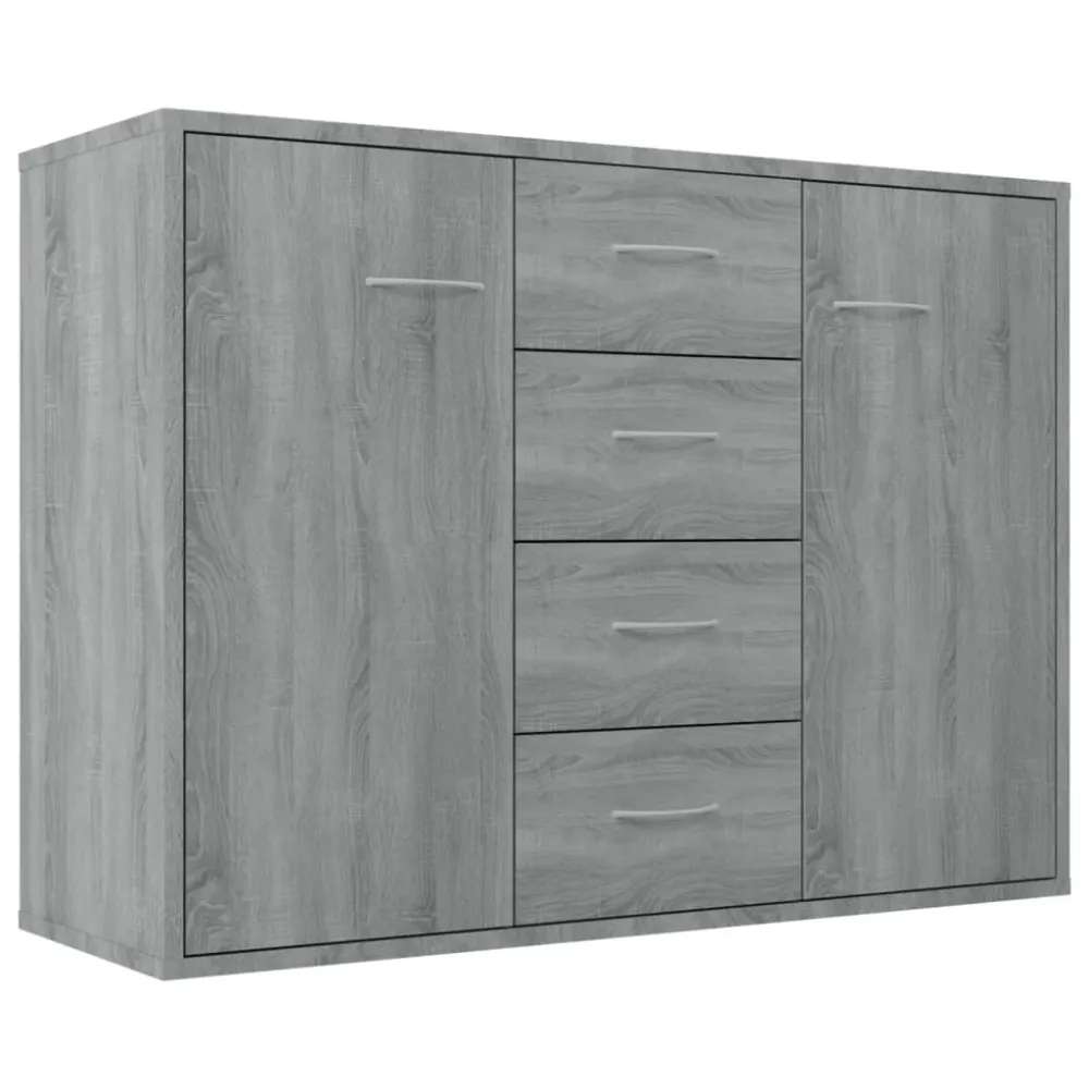 Buffet bahut commode armoire meuble de rangement organisateur cuisine salle de séjour salonsonoma 88 x 30 x 65 cm bois d'i...