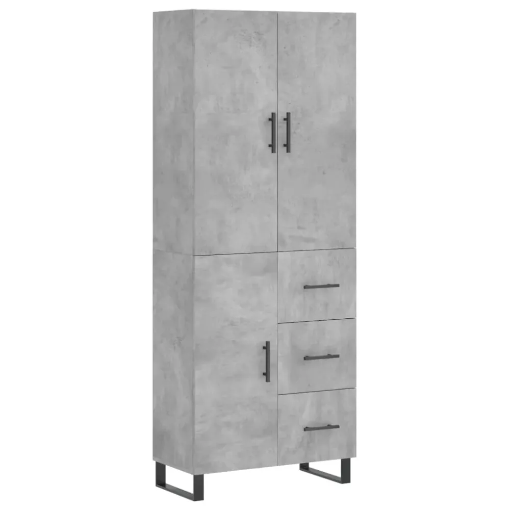 Buffet bahut commode armoire meuble de rangement organisateur cuisine salle de séjour salon haut 69,5 x 34 x 180 cm bois d...