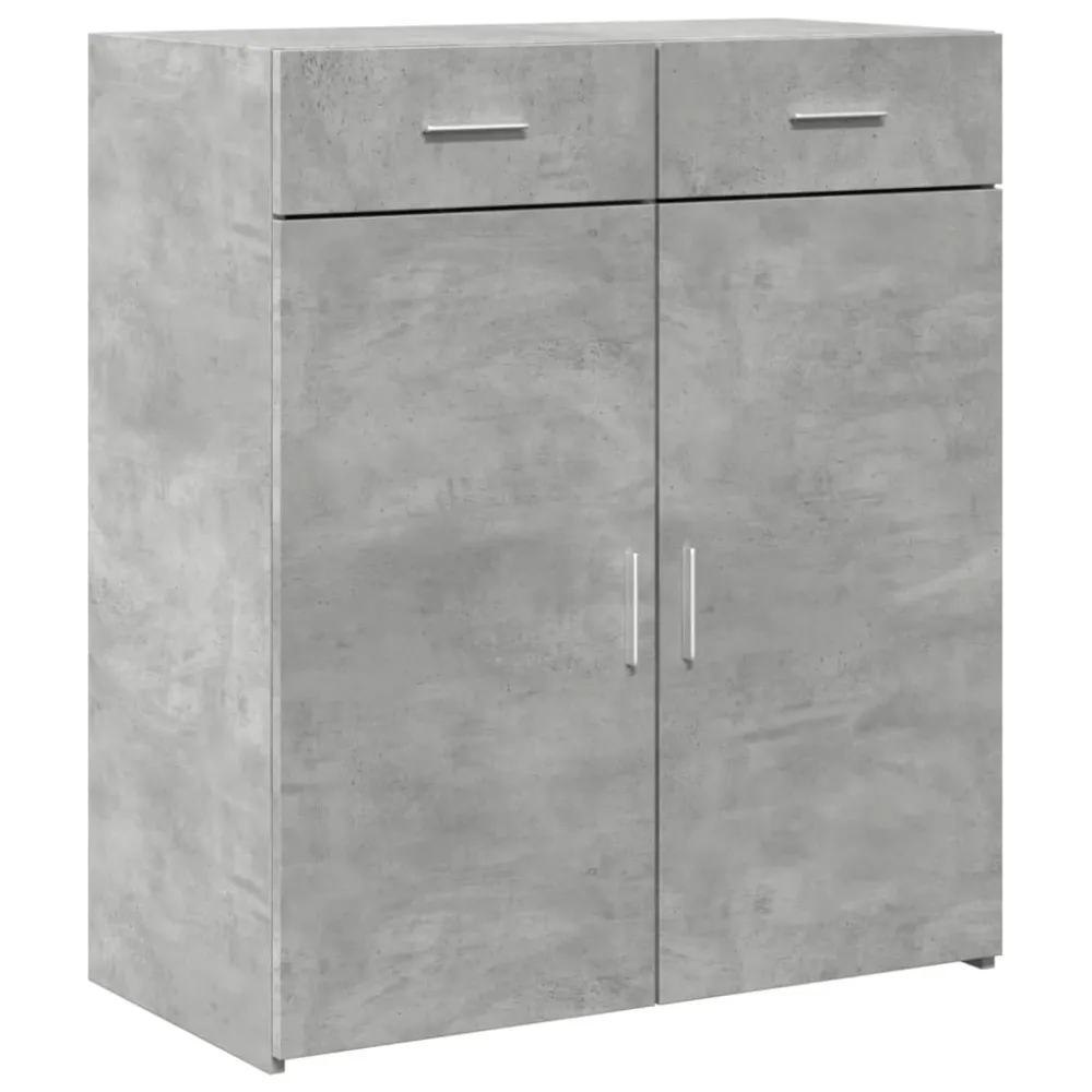 Buffet bahut commode armoire meuble de rangement organisateur cuisine salle de séjour salon 80 x 42,5 x 93 cm bois d'ingén...