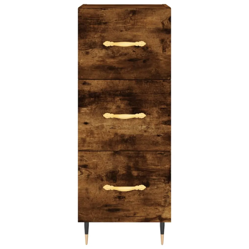 Buffet bahut commode armoire meuble de rangement organisateur cuisine salle de séjour salon 34,5 x 34 x 90 cm bois d'ingén...