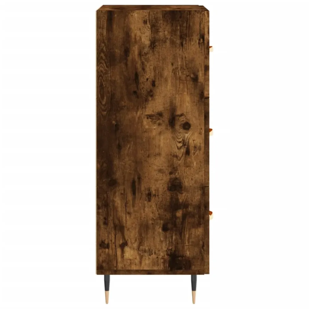 Buffet bahut commode armoire meuble de rangement organisateur cuisine salle de séjour salon 34,5 x 34 x 90 cm bois d'ingén...