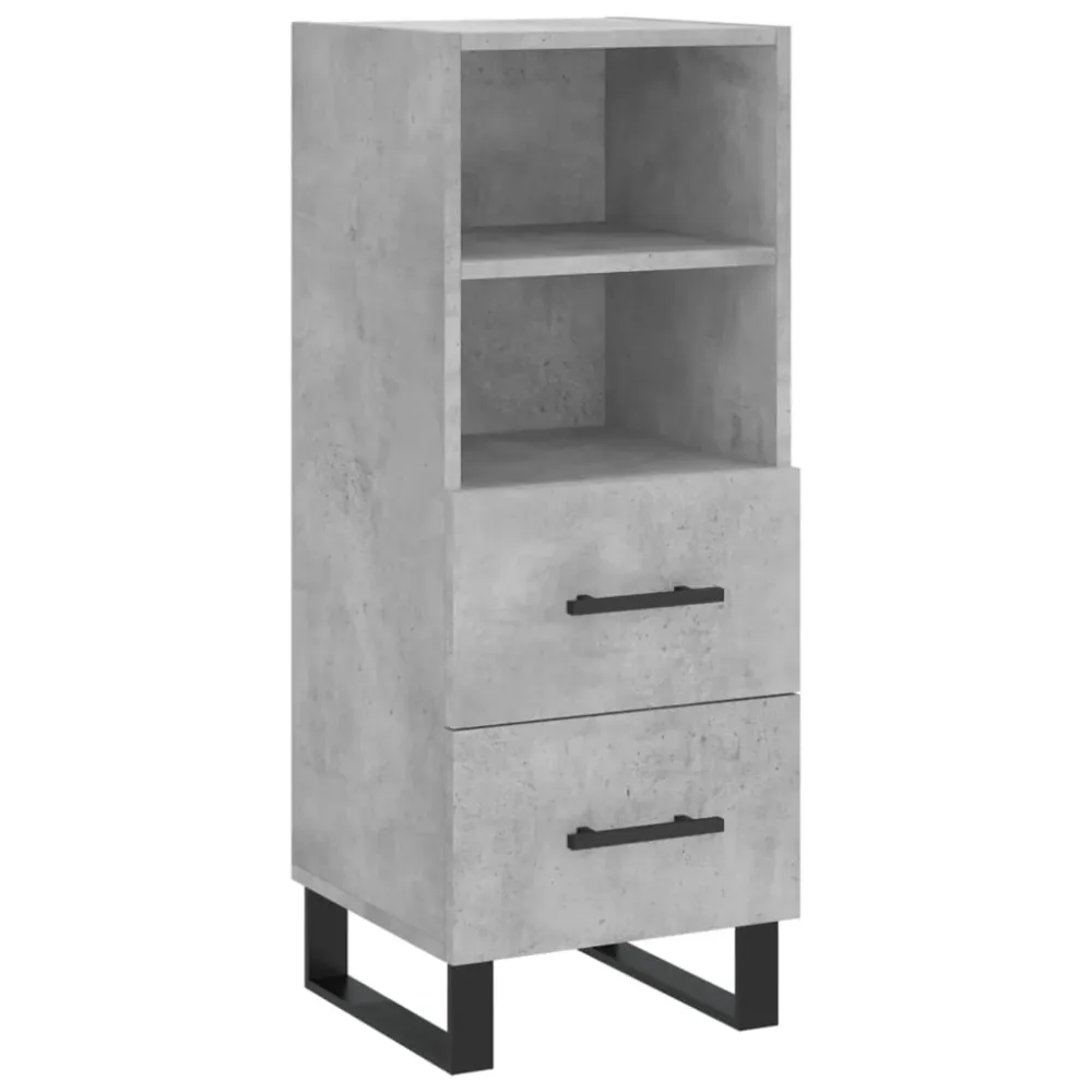 Buffet bahut commode armoire meuble de rangement organisateur cuisine salle de séjour salon 34,5 x 34 x 90 cm bois d'ingén...