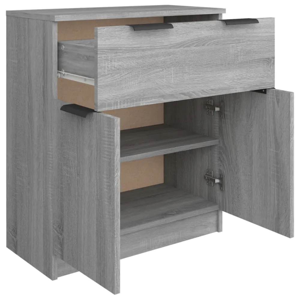 Buffet bahut commode armoire meuble de rangement organisateur cuisine salle de séjour salonsonoma 60 x 30 x 70 cm bois d'i...