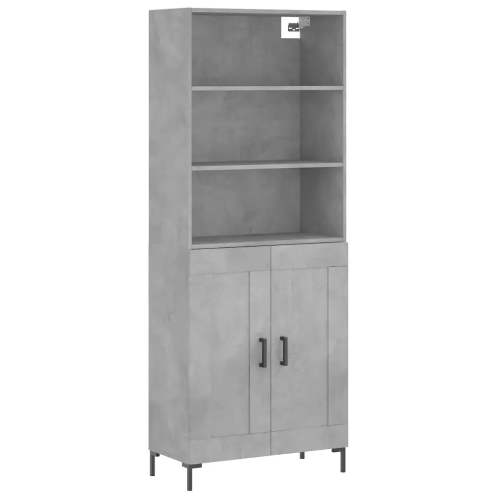 Buffet bahut commode armoire meuble de rangement organisateur cuisine salle de séjour salon haut 69,5 x 34 x 180 cm bois d...