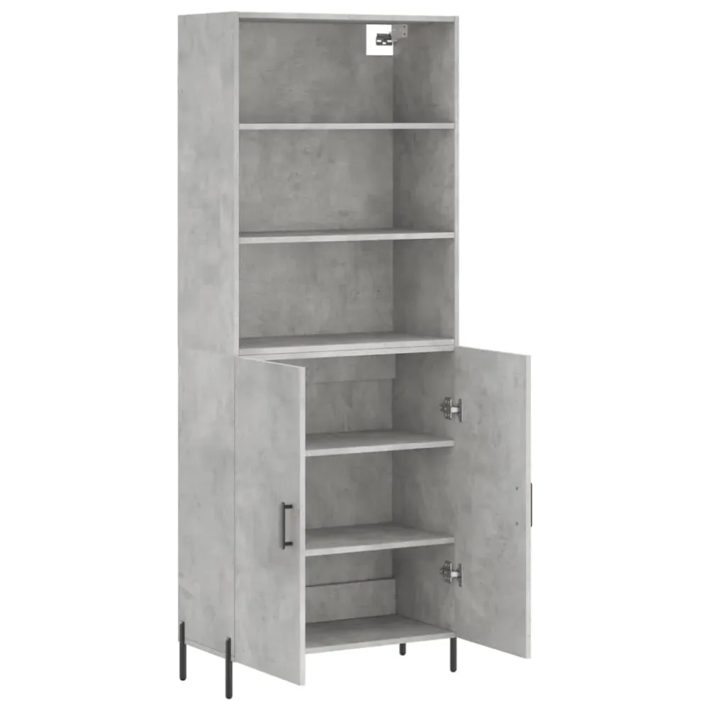 Buffet bahut commode armoire meuble de rangement organisateur cuisine salle de séjour salon haut 69,5 x 34 x 180 cm bois d...