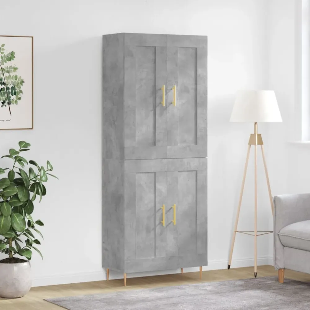 Buffet bahut commode armoire meuble de rangement organisateur cuisine salle de séjour salon haut 69,5 x 34 x 180 cm bois d...