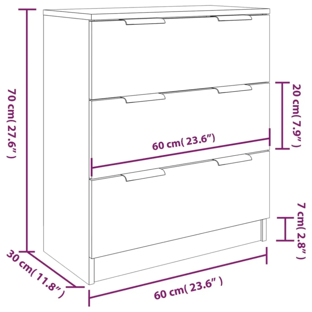 Buffet bahut commode armoire meuble de rangement organisateur cuisine salle de séjour salons 3 pcs bois d'ingénierie gris...