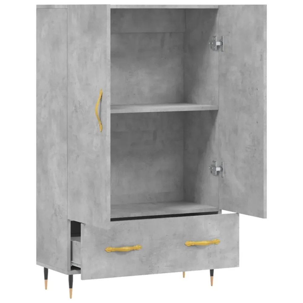 Buffet bahut commode armoire meuble de rangement organisateur cuisine salle de séjour salon haut 69,5 x 31 x 115 cm bois d...
