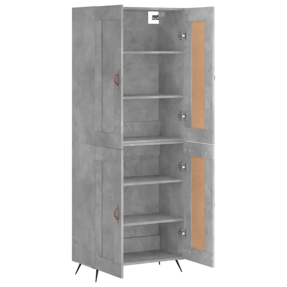 Buffet bahut commode armoire meuble de rangement organisateur cuisine salle de séjour salon haut 69,5 x 34 x 180 cm bois d...