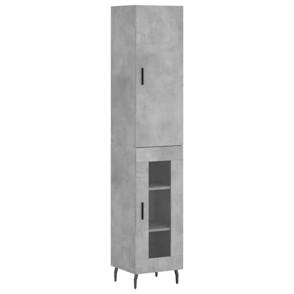 Buffet bahut commode armoire meuble de rangement organisateur cuisine salle de séjour salon haut 34,5 x 34 x 180 cm bois d...