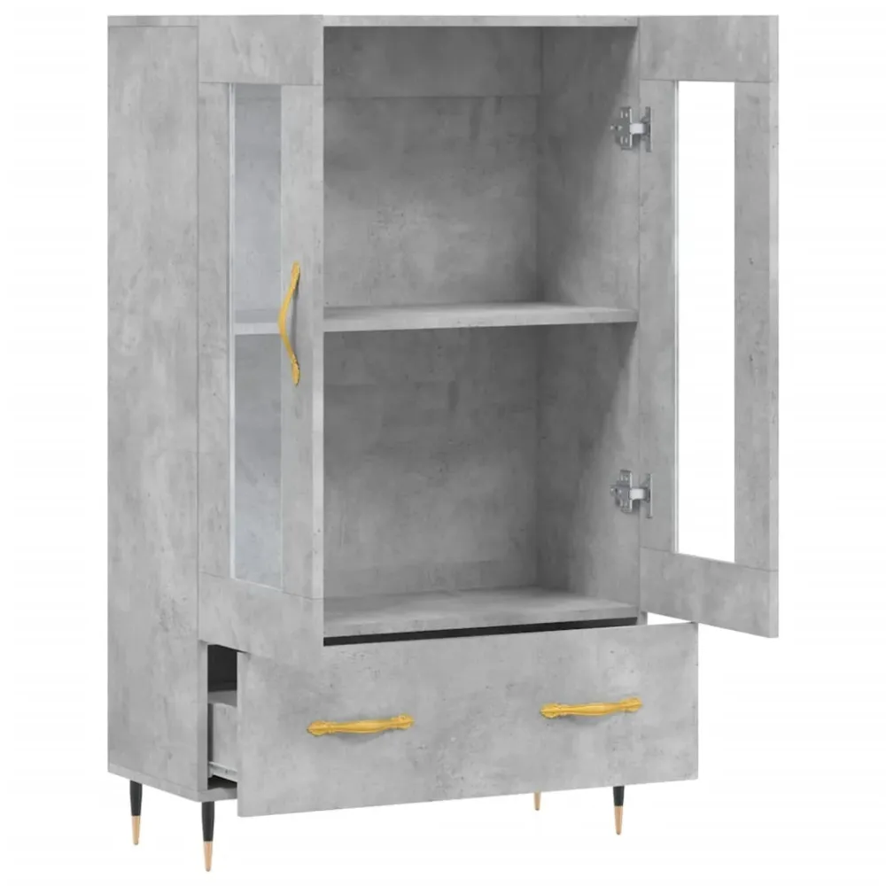 Buffet bahut commode armoire meuble de rangement organisateur cuisine salle de séjour salon haut 69,5 x 31 x 115 cm bois d...