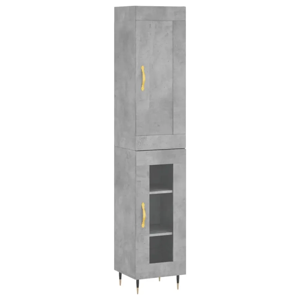 Buffet bahut commode armoire meuble de rangement organisateur cuisine salle de séjour salon haut 34,5 x 34 x 180 cm bois d...