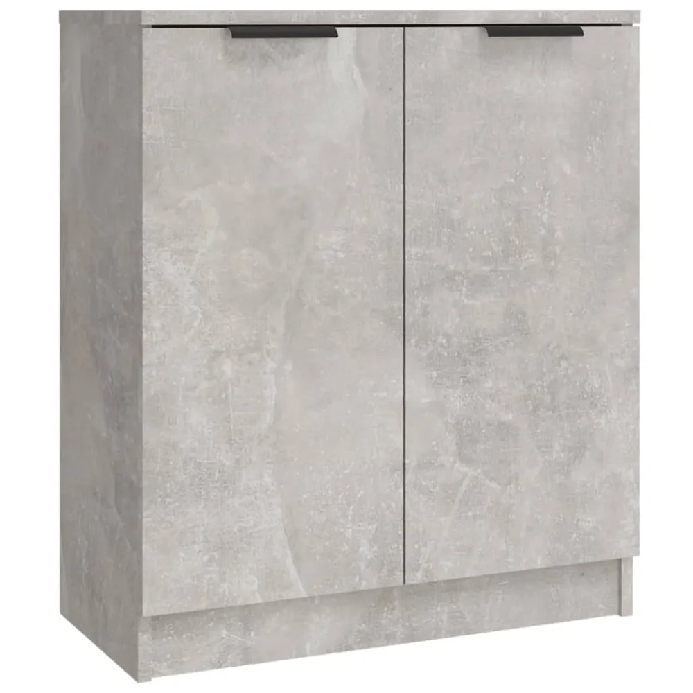 Buffet bahut commode armoire meuble de rangement organisateur cuisine salle de séjour salons 3 pcs bois d'ingénierie gris...