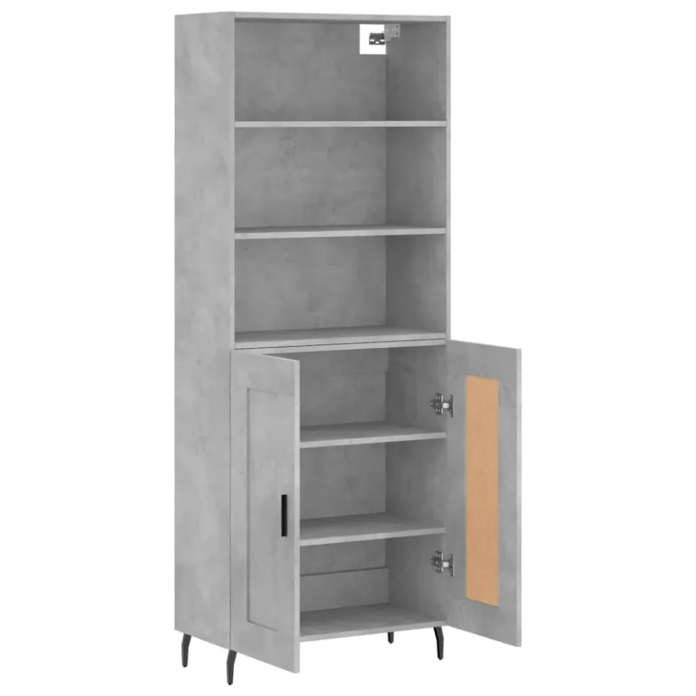 Buffet bahut commode armoire meuble de rangement organisateur cuisine salle de séjour salon haut 69,5 x 34 x 180 cm bois d...