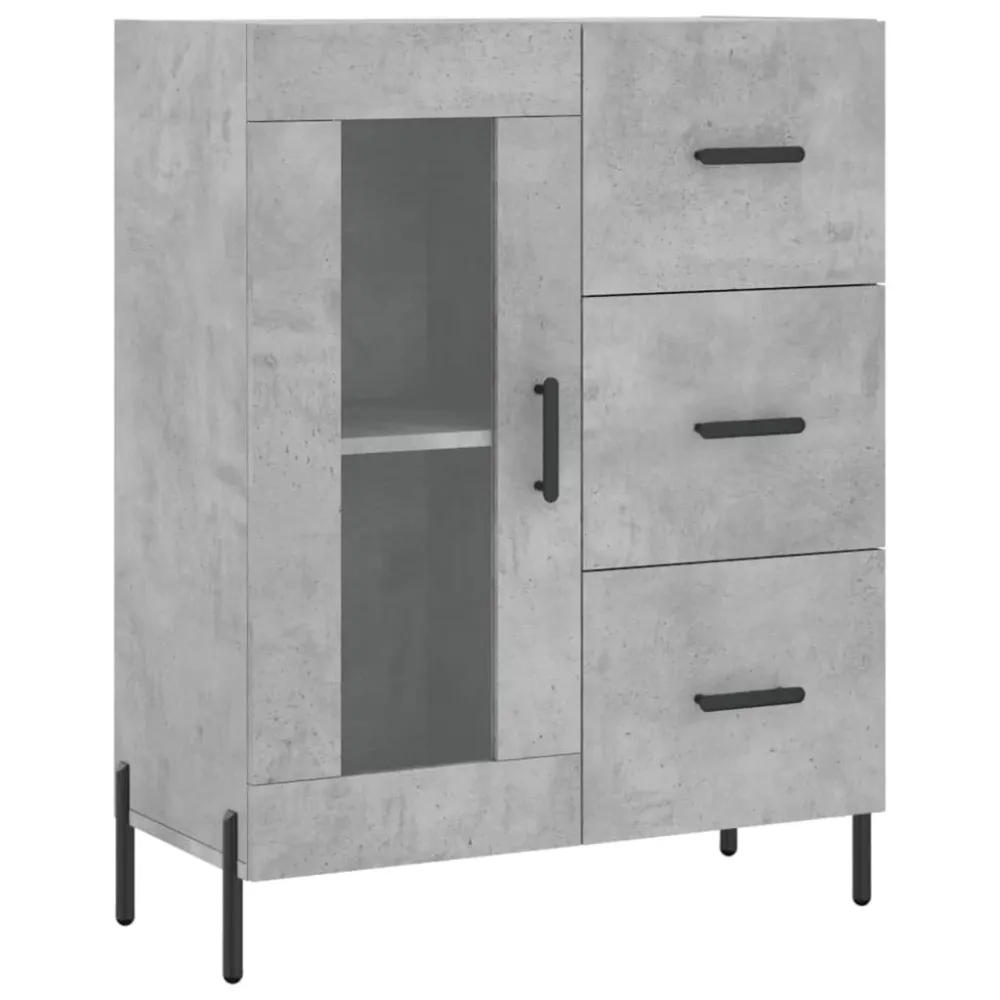 Buffet bahut commode armoire meuble de rangement organisateur cuisine salle de séjour salon haut 69,5 x 34 x 180 cm bois d...