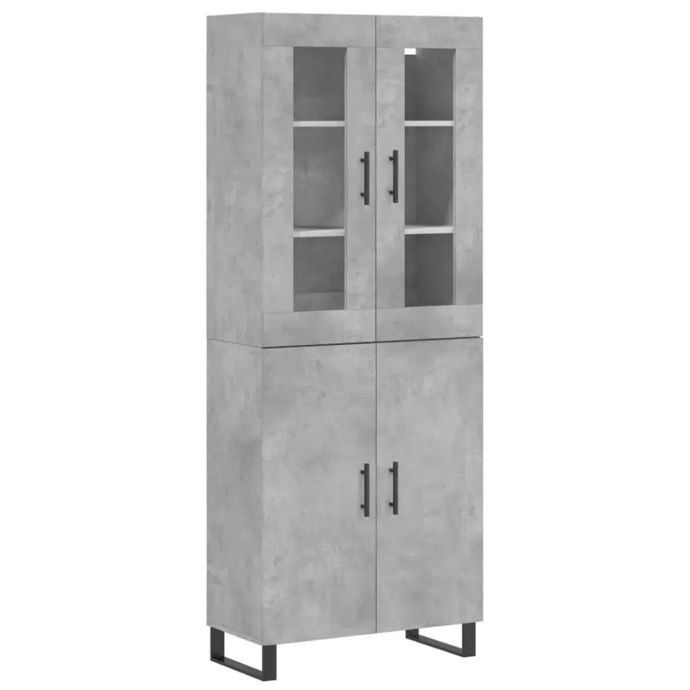 Buffet bahut commode armoire meuble de rangement organisateur cuisine salle de séjour salon haut 69,5 x 34 x 180 cm bois d...