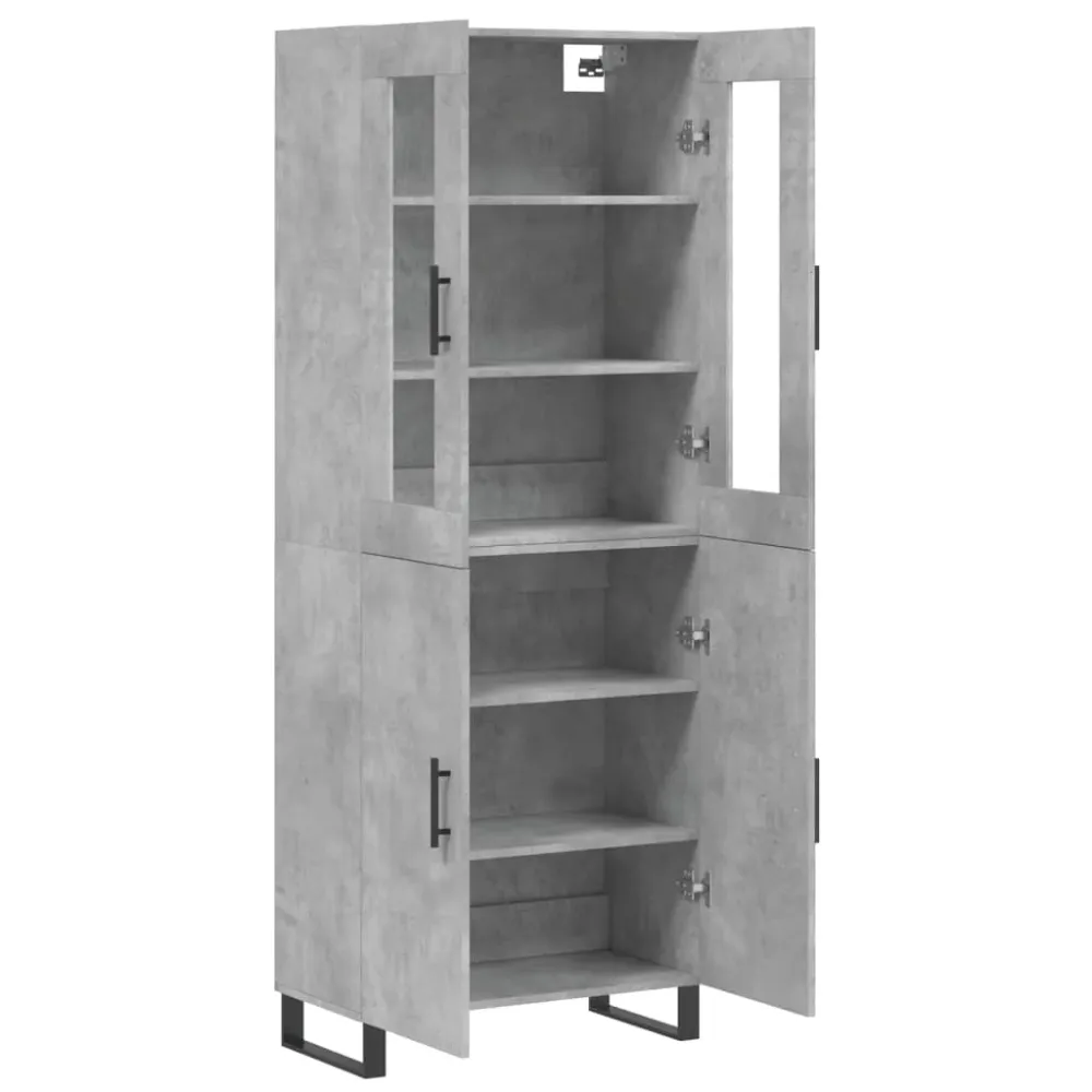 Buffet bahut commode armoire meuble de rangement organisateur cuisine salle de séjour salon haut 69,5 x 34 x 180 cm bois d...