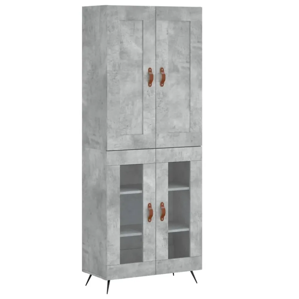 Buffet bahut commode armoire meuble de rangement organisateur cuisine salle de séjour salon haut 69,5 x 34 x 180 cm bois d...