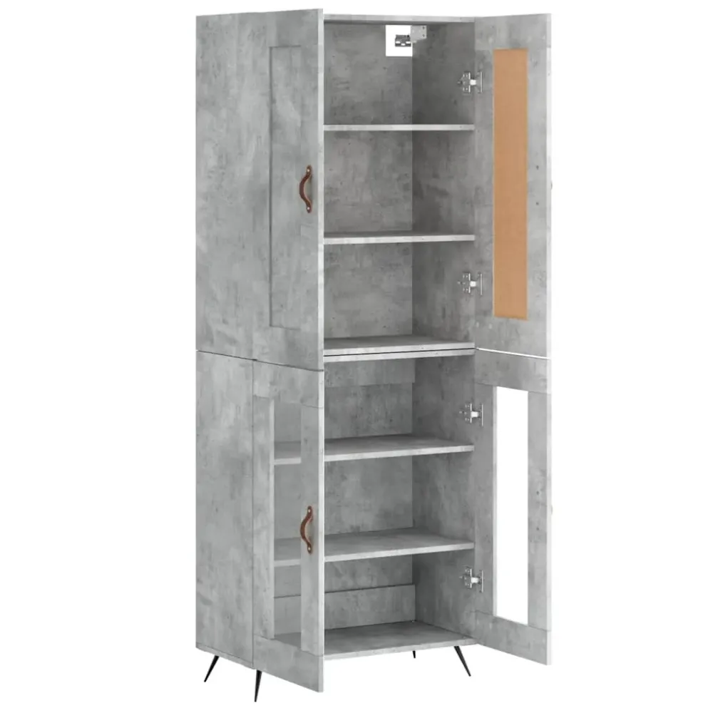 Buffet bahut commode armoire meuble de rangement organisateur cuisine salle de séjour salon haut 69,5 x 34 x 180 cm bois d...
