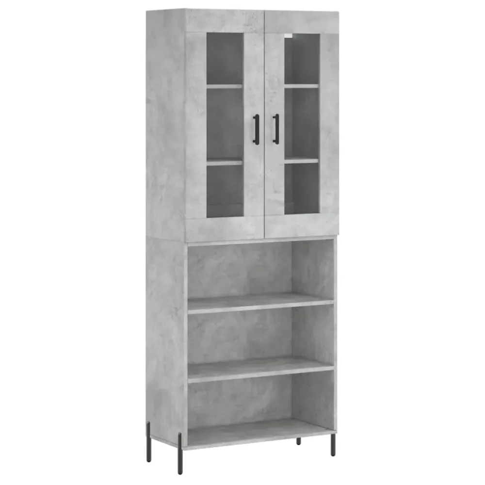 Buffet bahut commode armoire meuble de rangement organisateur cuisine salle de séjour salon haut 69,5 x 34 x 180 cm bois d...