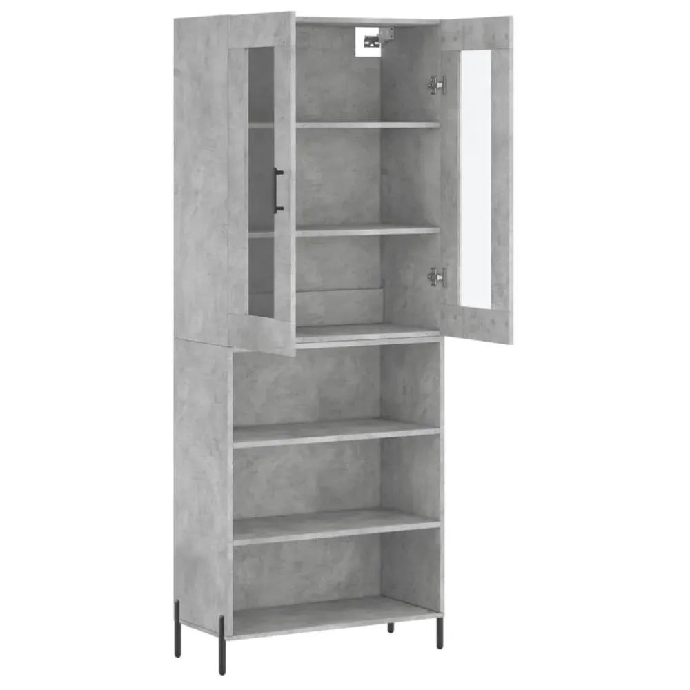 Buffet bahut commode armoire meuble de rangement organisateur cuisine salle de séjour salon haut 69,5 x 34 x 180 cm bois d...