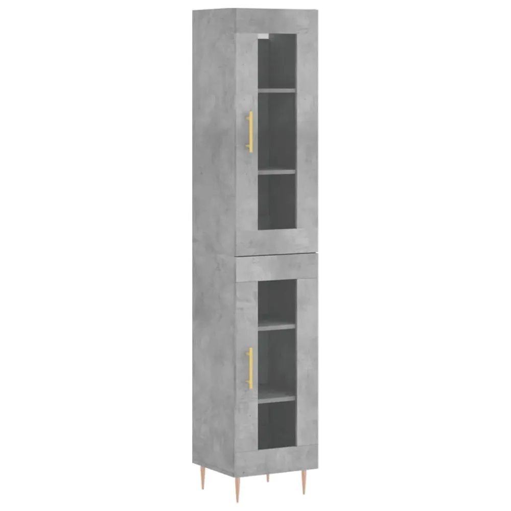 Buffet bahut commode armoire meuble de rangement organisateur cuisine salle de séjour salon haut 34,5 x 34 x 180 cm bois d...