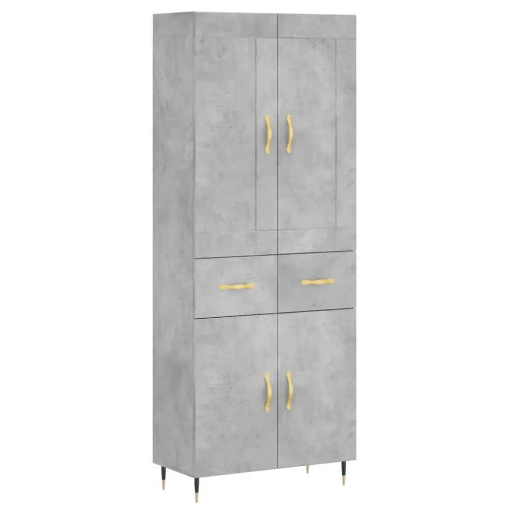 Buffet bahut commode armoire meuble de rangement organisateur cuisine salle de séjour salon haut 69,5 x 34 x 180 cm bois d...