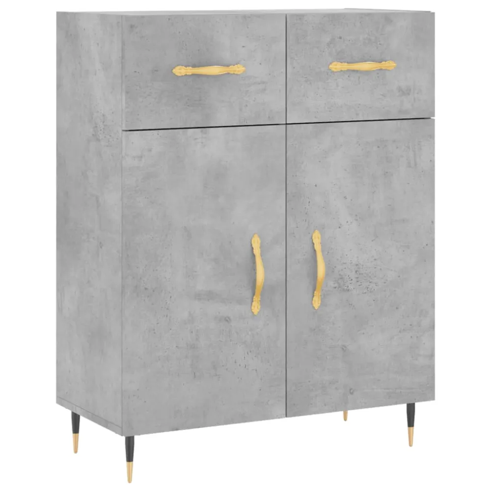 Buffet bahut commode armoire meuble de rangement organisateur cuisine salle de séjour salon haut 69,5 x 34 x 180 cm bois d...